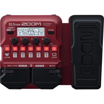 ZOOM Zoom B1X FOUR basová červená s pedálovým multiefektorem