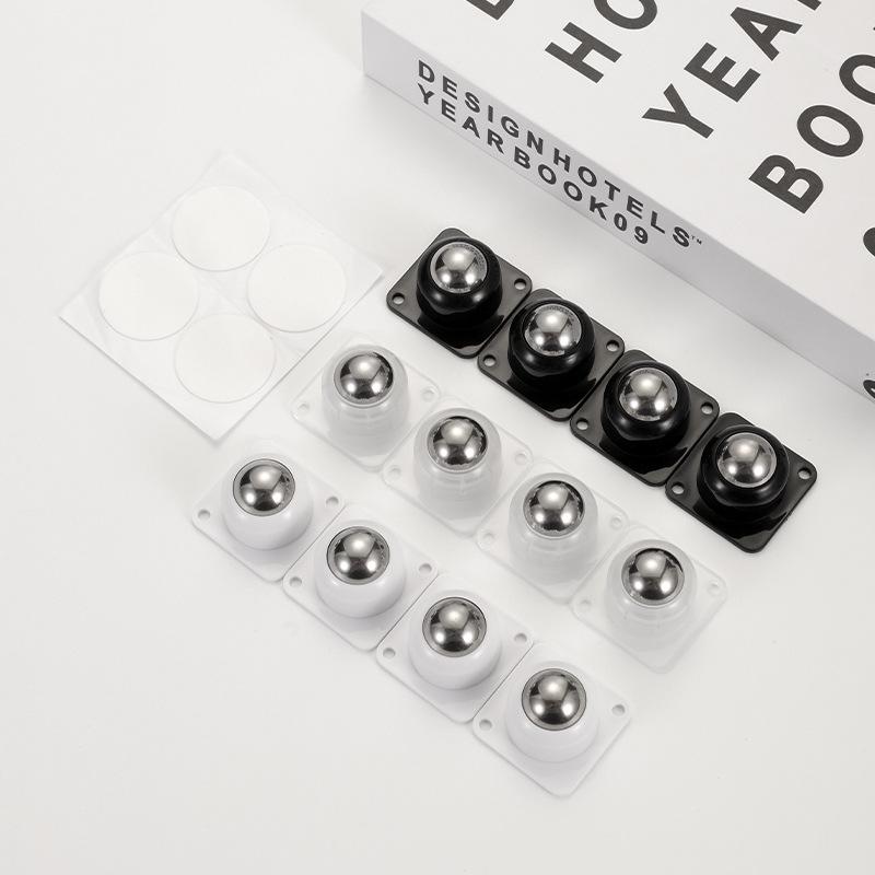 Universal Silent Swivel Chair Caster – Small Adhesive Roller Wheels