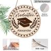 2D Flat Aluminum Graduation-Themed Wall Decor Commemorative Gift 7.87 Inches X 7.87 Inches Suitable for Cafes, Offices, Front Doors, Porches, and
