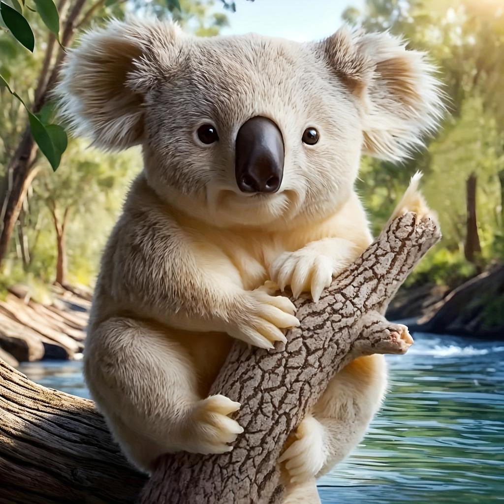 1PC 3D Koala Relief Cylindrical Candle Silicone Mold DIY Cylindrical Cute Koala Resin Mold Furniture Decoration