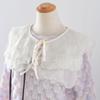 Women's Embroidery Lace Detachable Collar Girls Shoulder Detachable Shirt Lace Up Shawl Wraps Small Cape Fake Collar