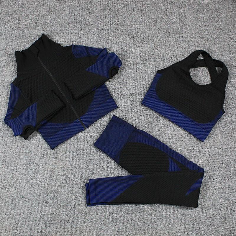 JYL Seamless Quick Dry Long Sleeve Pants Plus Size Yoga Set