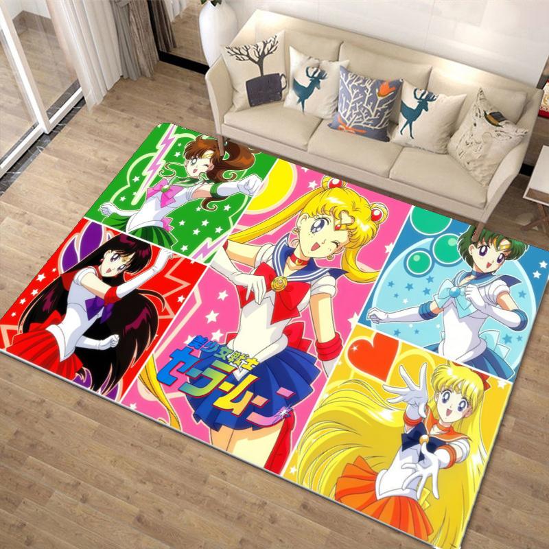 Saylor-moon Anime Carpet Rug for Living Room Bedroom Home Sofa Decoration,Kids play Non-slip Floor Mat