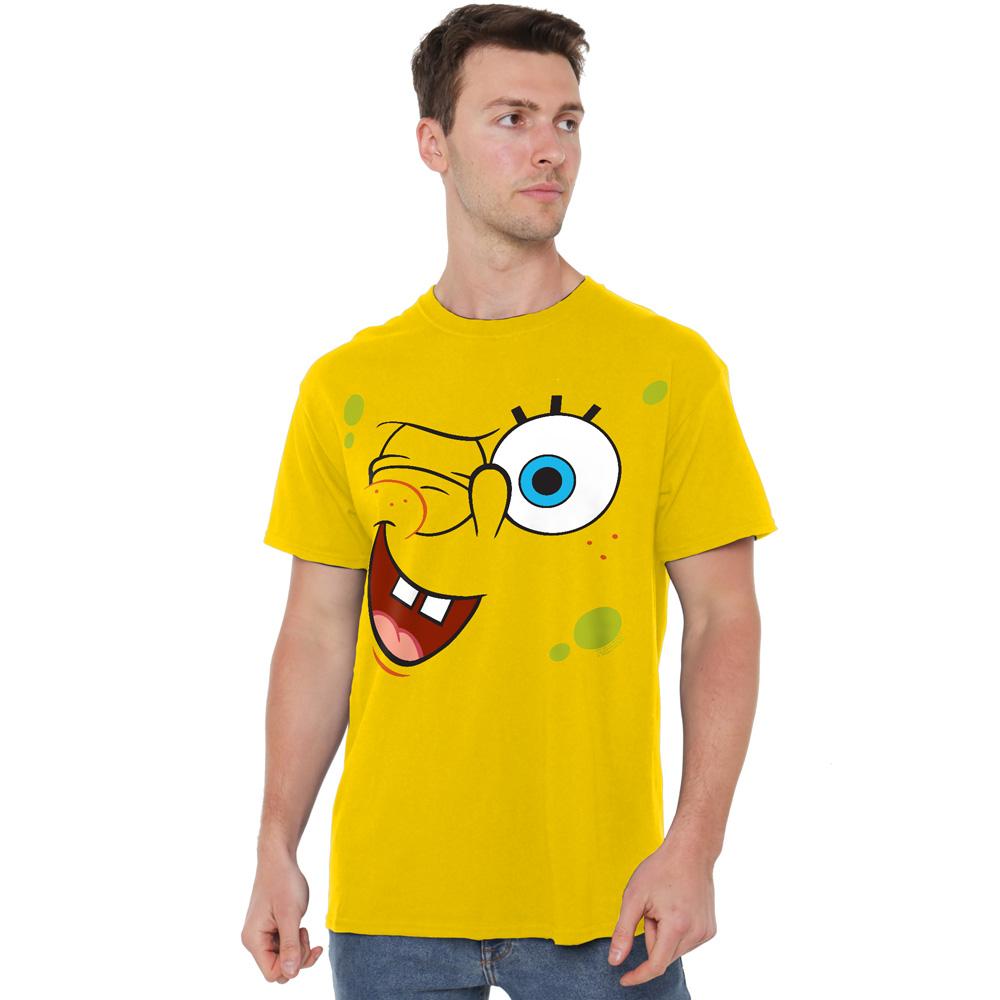SpongeBob SquarePants Mens Winking Face T-Shirt