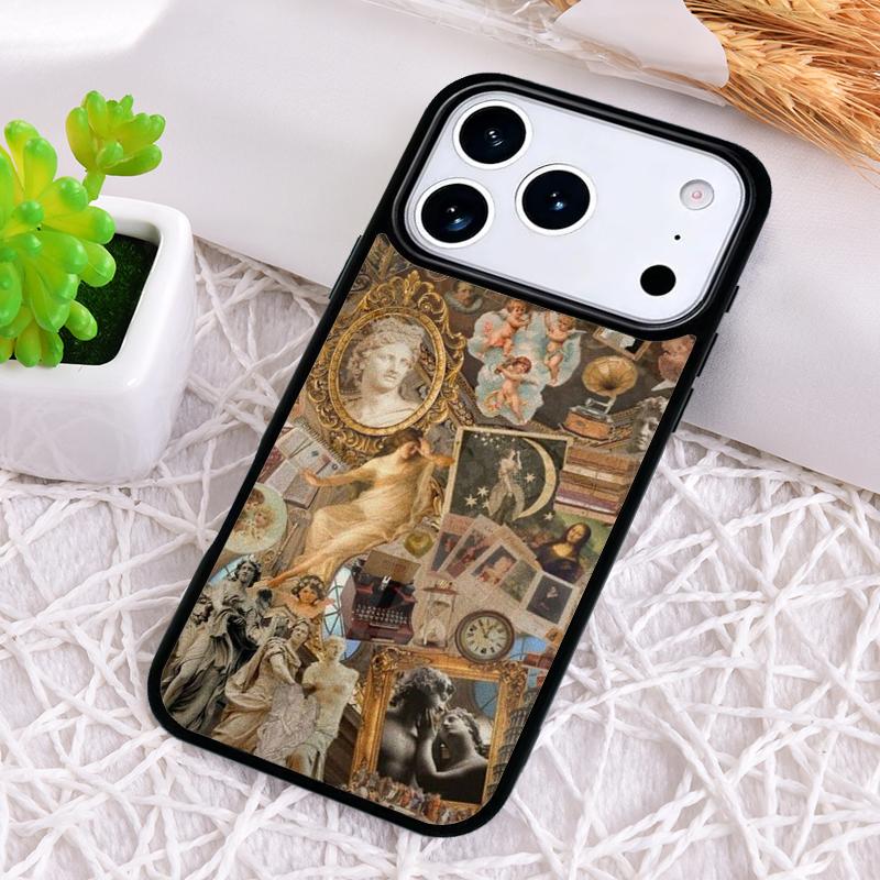 Renaissance Famous painting Collage Shockproof Phone Case for iPhone 17 Air 16e 15 11 12 14 13 Pro Max Cover Coque