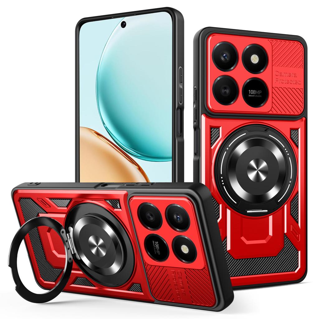 Magnetic Case For Honor 400 Smart 5G / 400 Smart 4G / X7d 4G / X7d 5G Rotating Kickstand TPU + PC Phone Cover