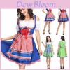German Oktoberfest Women Bavarian Dirndl Maid Costume Beer Festival Suit Dress