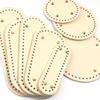 Runder ovaler Boden Beige PU-Leder Tasche Boden Mit Löchern Für DIY Handgemachte Gestrickte Tasche Häkeltasche Universeller Boden Zubehör