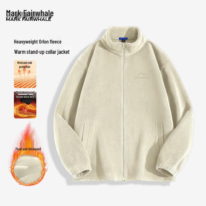 Mark Fairwhale Men's Heavyweight Fleece Hooded Pullover Jacket