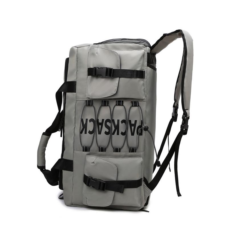 

Couple Multifunctional Large Capacity Fashionable and Cool Handheld Travel Bag Dry and Wet Separation Sports Gym Bag Can Be Used To Pull Rod серый