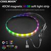 Coolmoon CM-LS40 40CM 5V ARGB LED Light Strip SATA 3PIN PC Case Computer Light Bar RGB Strip for Motherboard with Controller