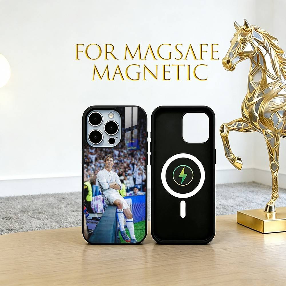 Cristiano Ronaldo Phone Case For iPhone17,16,15,14,13,12,11 Plus,Pro Magnetic with Magsafe Wireless Charging
