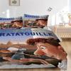 3-teiliges Ratatouille Filmplakat Design Steppdecken-Set Weich und Bequem Schlafzimmer-, Gästezimmer- und Wohnheim-Dekoration Bettwäsche-Set D063