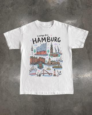 Hamburg Deutschland T-Shirt, Elbphilharmonie Hafen Reise Souvenir Tee