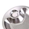 Dumpling Plate Stainless Steel Divided Platter Dinner Tray Sushi with Built in