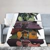 G-Gorillaz Musikband Decken Super Warme Flauschige Plüsch Bettüberwürfe für Kinder Erwachsene Couch Sessel Sofa Bett Tagesdecke Bettdecke