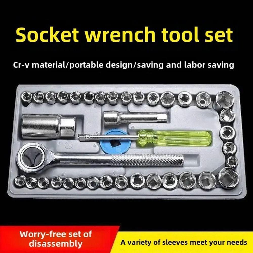 Strong Toughness Socket Wrench Set Wear-resistant Hand Combination Tool Kit  Home