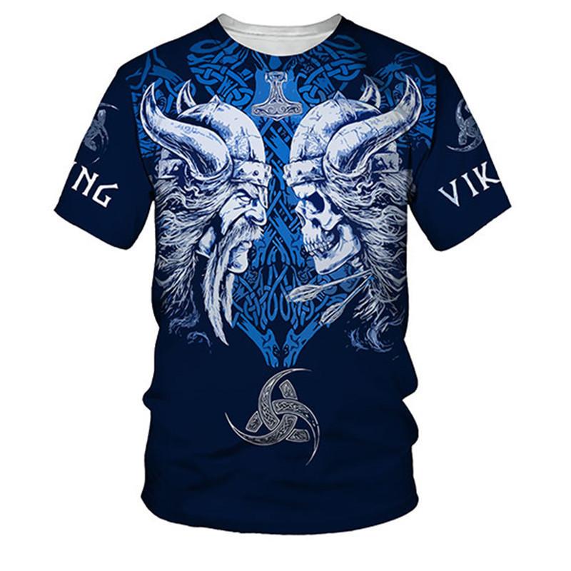 

Футболка Летняя Мифический Принт 3D Футболка Мужская Уличная Модная Футболка с Коротким Рукавом M