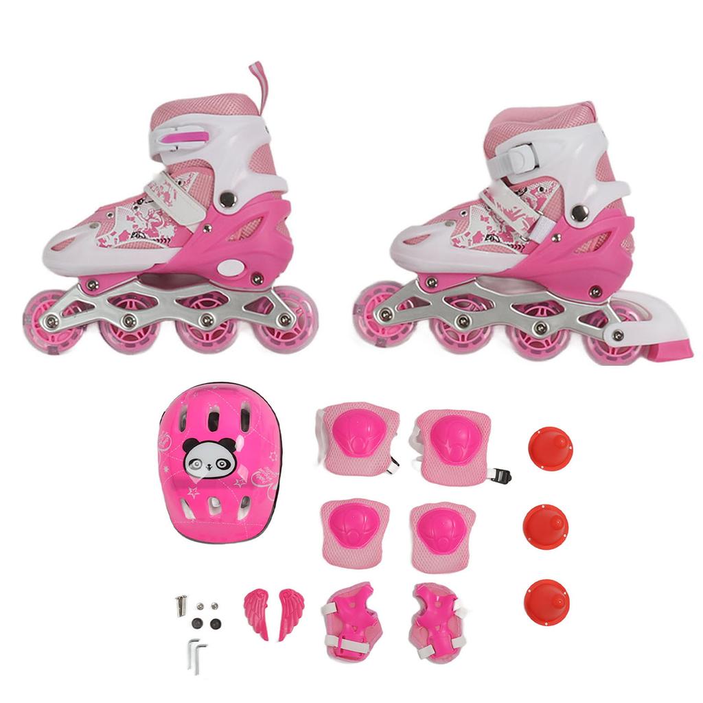 Inline Skates for Kids Boys Girls Adjustable Blade Roller Skates with Light Up Wheels for Indoor