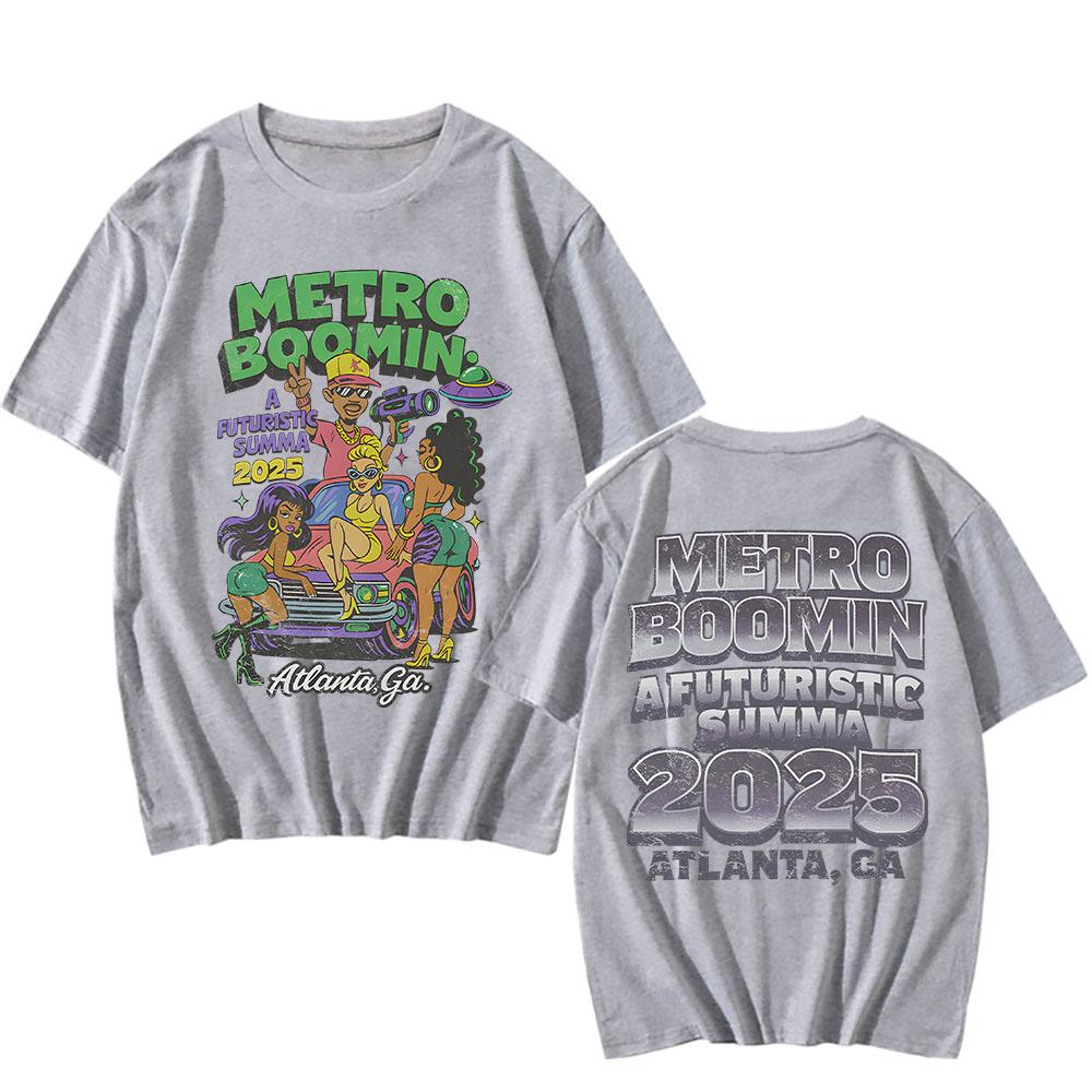 Metro Boomin A FUTURISTIC SUMMA COVER TEE Kurzarm Baumwolle Herren T-Shirt Unisex Streetwear Locker Weich Herren T-Shirt Grunge HipHop