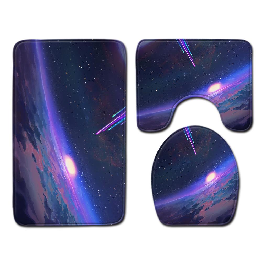 Star Bathroom Floor Mat Toilet Three-Piece Set