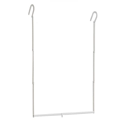 

White Swing Hanger, Small, Extendable, Standard Size, 11-Level Adjustment, Slim, Scandinavian Design, 2-Tier, Closet Storage, Hanging, Swing Hanger, E