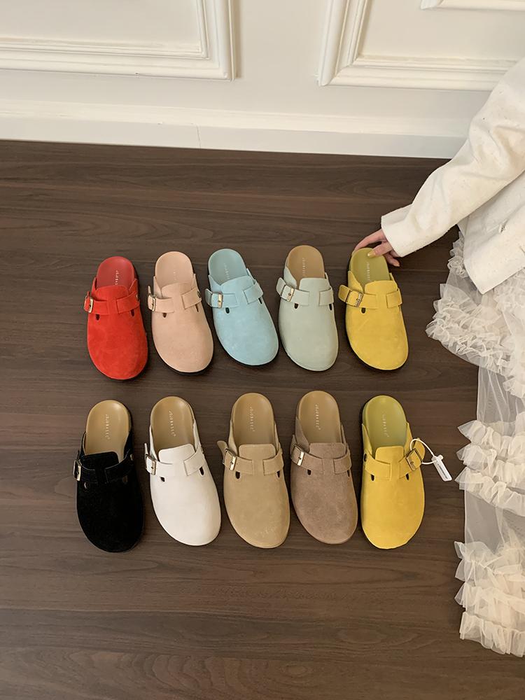 Fashion Female Shoes Loafers House Slippers Platform Cover Toe Slides 2025 Soft Female Shoes Loafers Cover Toe Ladies' Slippers Platform