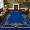 Persian Retro Large Living Room Sofa Carpet Blue-gold Washable Antiskid Decoration Bedroom Rug Soft Luxury Large Area Study Mat