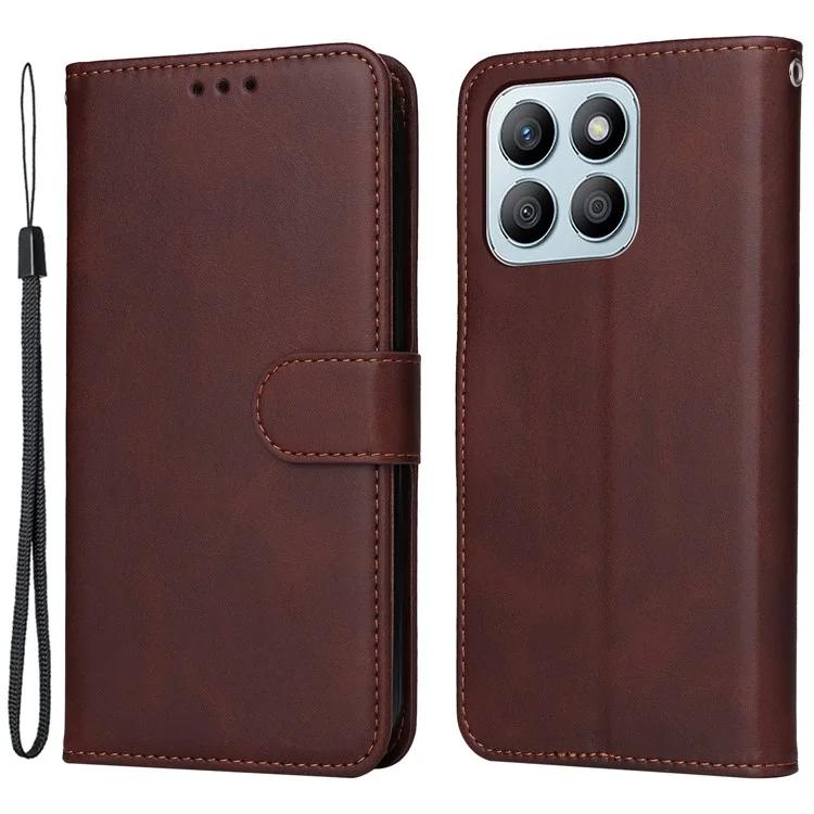 

Чехол-кошелек для телефона Honor X8b 4G из телячьей кожи с отделением для фотографий