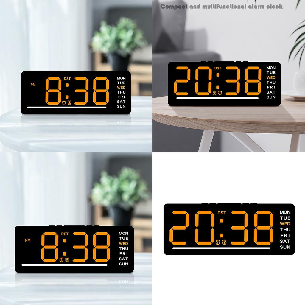 LED Digital Clock Featuring 12/24Hour Format And Automatic Night Modes Alarm Clock Perfect For Home Or Desk Use
