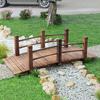 Garden Bridge - Pond Bridge - Wooden Footbridge - Garden Decoration 152.5L X 67W X 48H Cm - Wood of