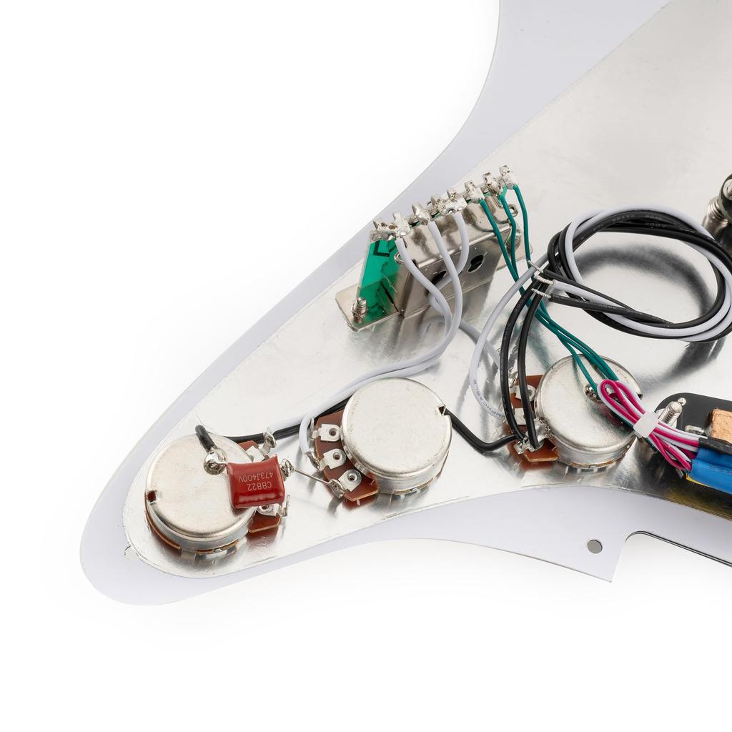 Musiclily SSS Strat Pickguard for Ceramic Single Size Humbucker Strat Electric Guitar 4P Tortoise Shell Pattern Pro-SE ST-DPHC Pre-wired