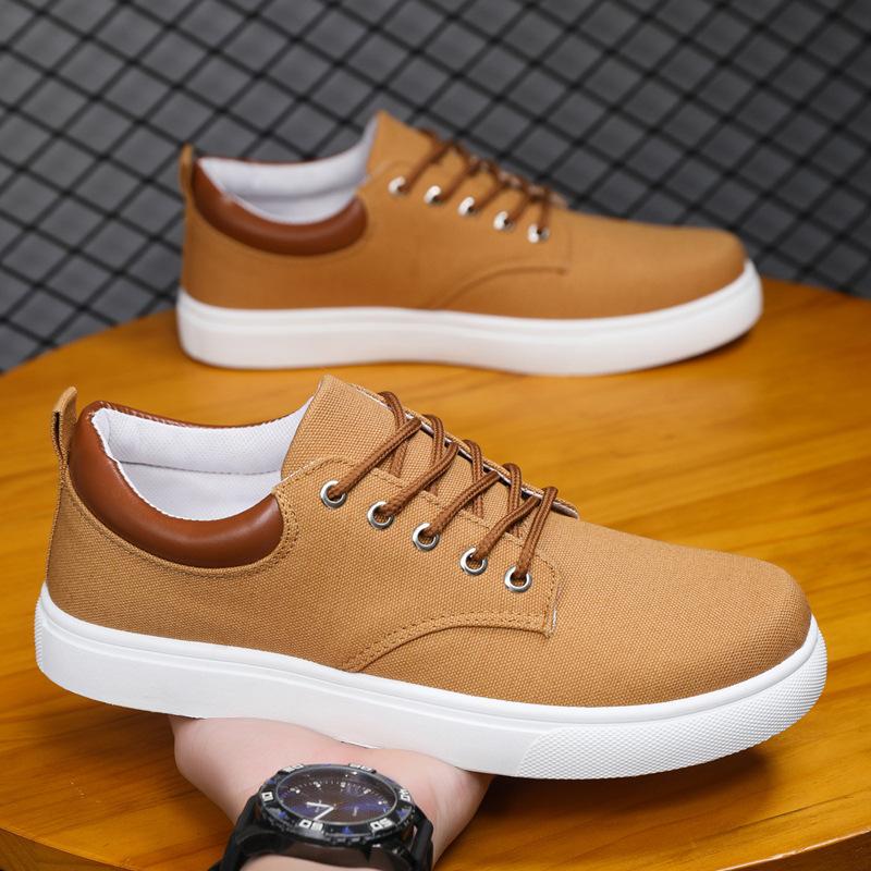 Fashion Canvas Men's Sneakers Black Lace Up Sping Shoes 2025 Classic Casual Vulcanized Shoes Size 46 Mens Spring Sport Shoes