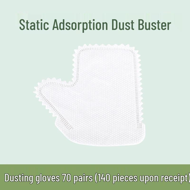Elektrostatische Staubentfernung Einweg-Handschuhe - Vliesstoff zur Haaraufnahme, Haushaltsreinigung und Fensterwischen.