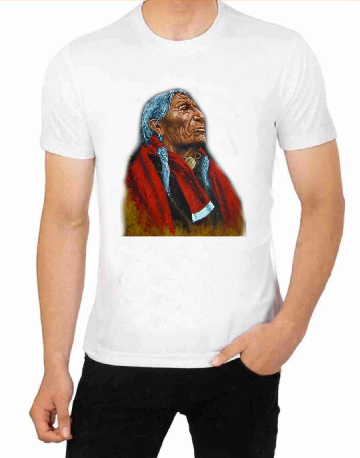 Blackfoot War Chief Native American Indian Art T-Shirt Art Vintage Print 4XL