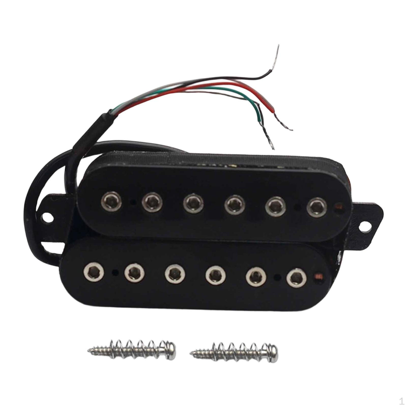 

Humbucker Pickup for Electric Guitar, Fourconductor Wire, Double Coil, DIY Replacement Chrome 52mm