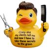 Barber Duck Figurine, Unique Funny Rubber Ducks Resin Quirky Salon Desk Ornament for Stylists, Barber Station Decoration