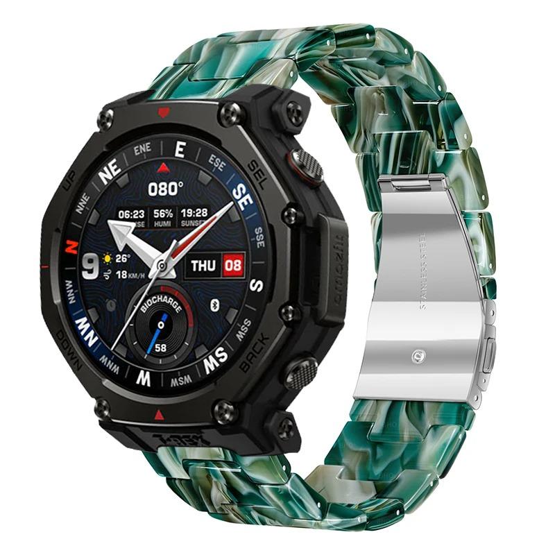 Cinturino in Resina Per Amazfit T-Rex3 Pro 48/44mm Traspirante Moda Durevole Braccialetto Per Amazfit Bip 6-5/Balance 2-1/Active 2-2 Quadrato