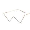 Montatura per Occhiali Vintage Mezza Montatura in Metallo con Diamanti Donna Occhiali di Lusso Moda Oro Argento Senza Lenti Montatura Occhiali Retrò