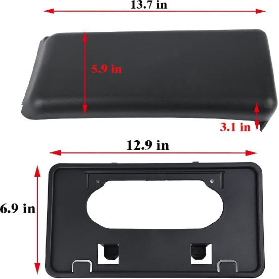 Replacement For Bumper Guard Pad & License Plate Bracket Cap Ford 2009-2014 F150 F-150 LH & RH 9L3Z17E810B