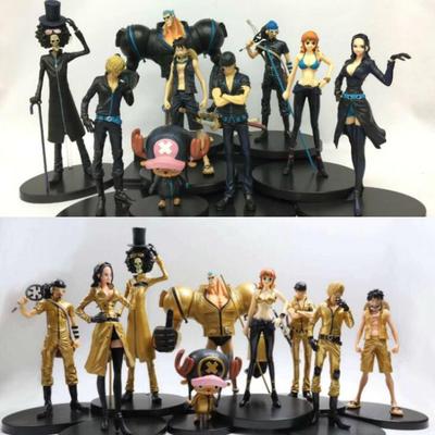 Anime DXF One Piece Film Gold Grandline Men 9pcs/set 15th Anniversary Characters Luffy Figure Collection Toys