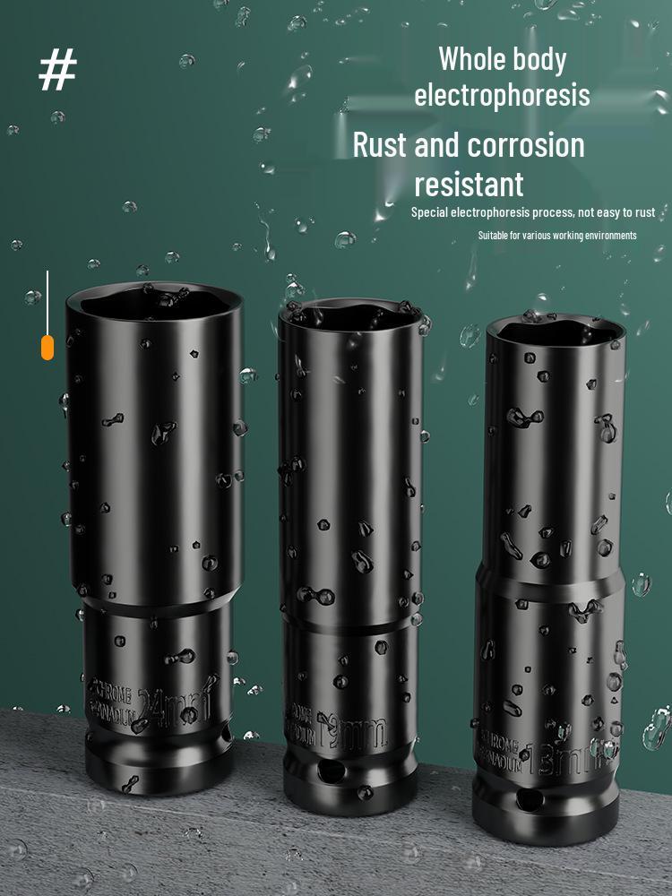 Umfassendes Elektroschrauber-Set mit verlängerten Sechskantstecknüssen – Groß, Mittel, Klein