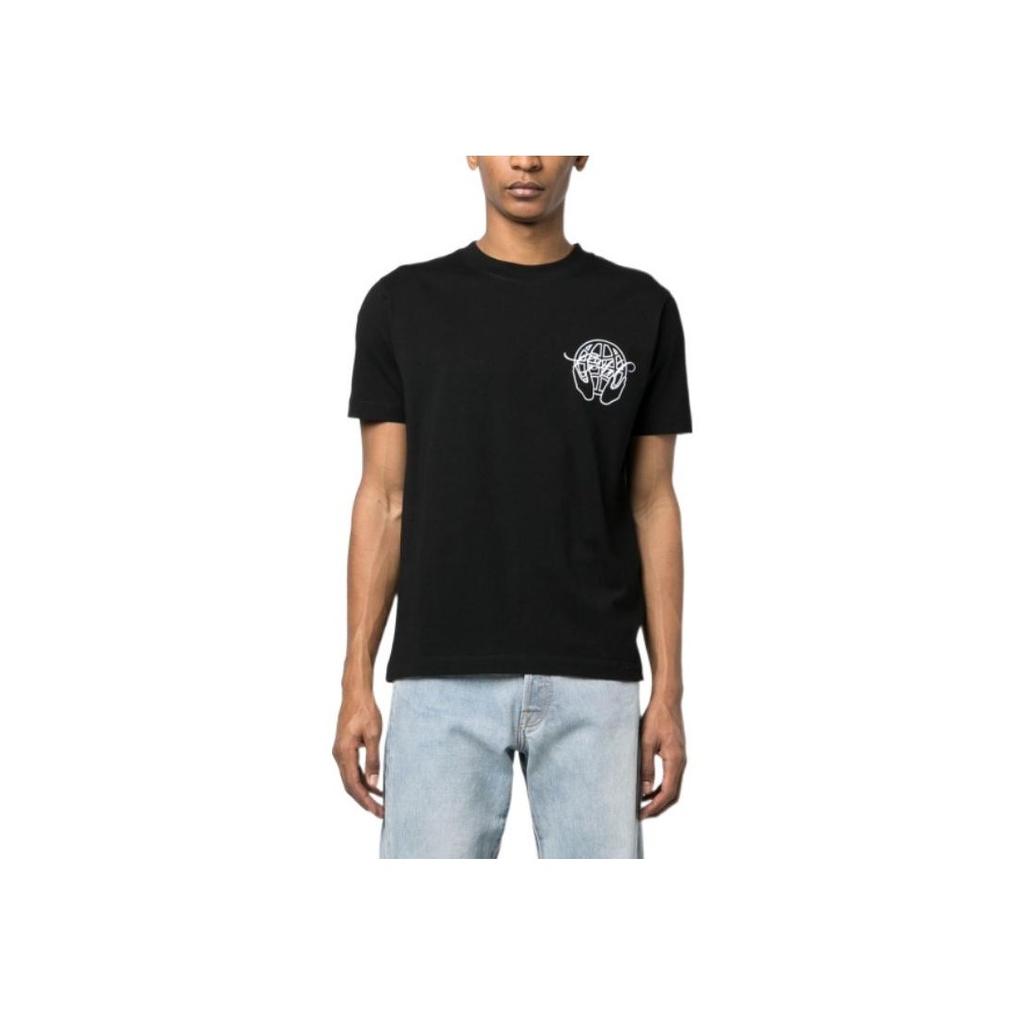 Off-White Hand Arrow Slim T-Shirt Black/White Men Tops OMAA027S23JER0071001