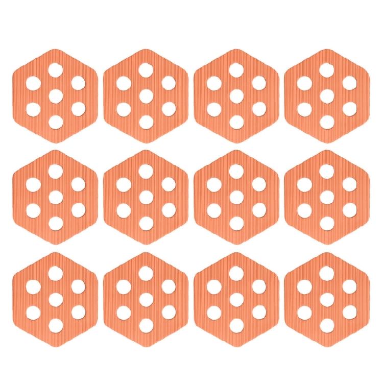 12lots Hexagonal Clear Surfs Tractions Pad Semi Clear Deck Pad for Surfboards Crafts Surfing Accessories