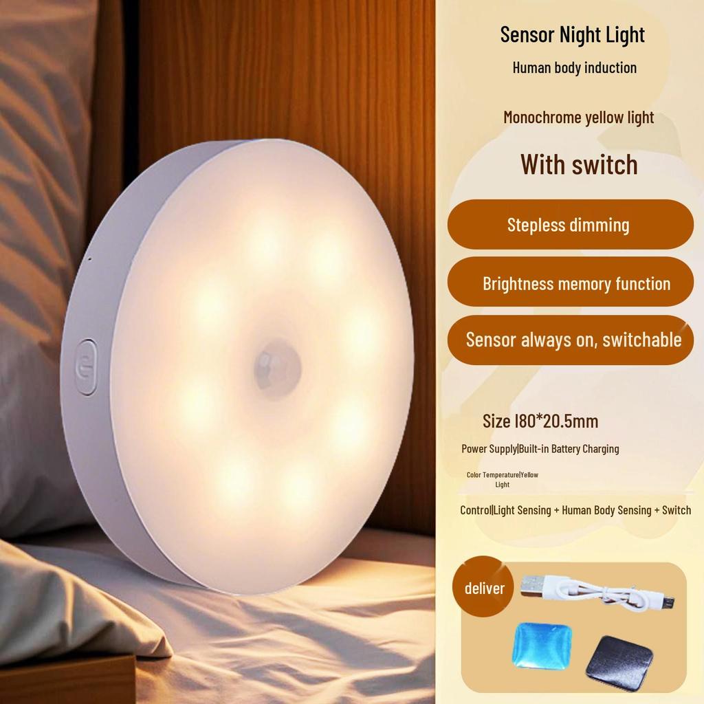 Verstellbares LED-Nachtlicht mit magnetischer Ladefunktion für Schlafzimmer, Toilette, Treppenhaus und Schreibtisch - Augenschutz & Energieeinsparung