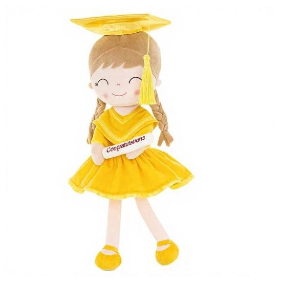 

16 Graduation Girl Doll, Plush Toy with Cap And Gown, Kindergarten And Elementary Graduation Gifts, for Ages 2-8 Toddlers And Kids Soft Keepsake жёлтый