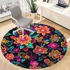 1PC Colorful Floral Print Chair Carpet for Office, Indoor Non-Slip Washable Carpet, Soft Comfortable Mat For Office Room yy250930223