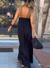 Modern Elegant Sleeveless A Line Dress With Splicing Design For Office Wear