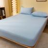 1PC Bed Fitted Sheet Bed Mattress Cover Solid Color Bed Linen Non Slip Mattress Covers Bedsheet Soft and Breathable