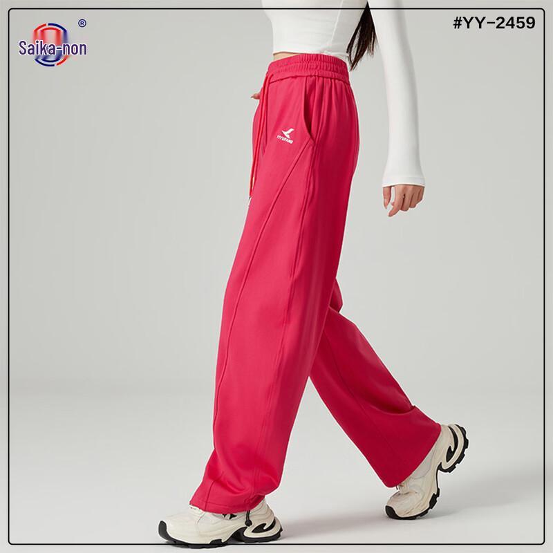 

Saikanglong Women s Fleece Lined Curved Wide Leg Drawstring Sweatpants M